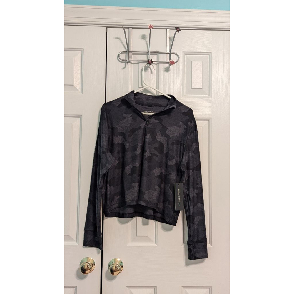 Women's Yogalicious Lux Shirt, L, Black & Grey